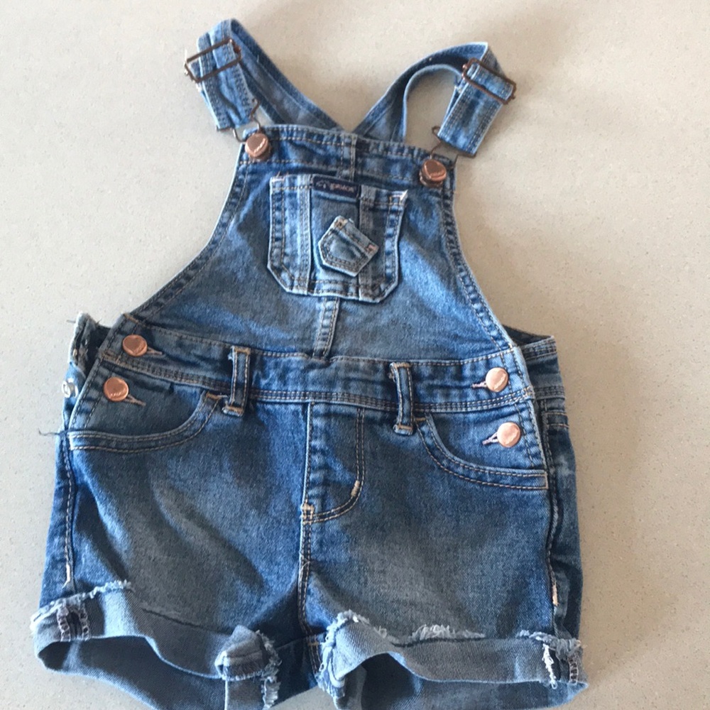 Girls jean bibs
